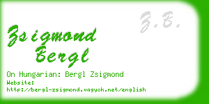 zsigmond bergl business card